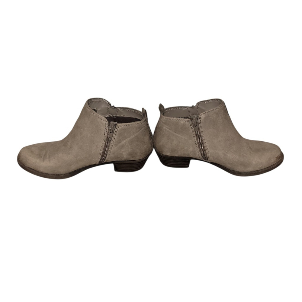 Carlos Santana Women's Brie Fabric Almond Toe Ankle Boot Beige 6.5M